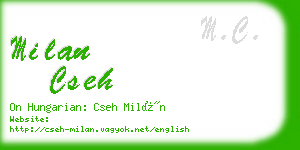 milan cseh business card